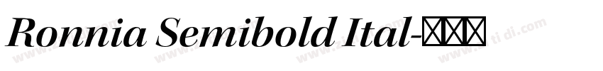 Ronnia Semibold Ital字体转换